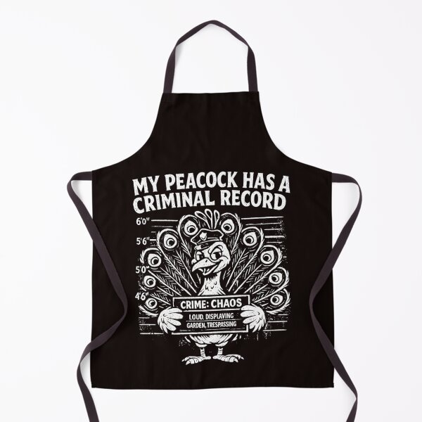 Item preview, My Peacock Has A Criminal Record Funny Peacock Owner Bird Lover Humor designed and sold by Pawsome Quotes.