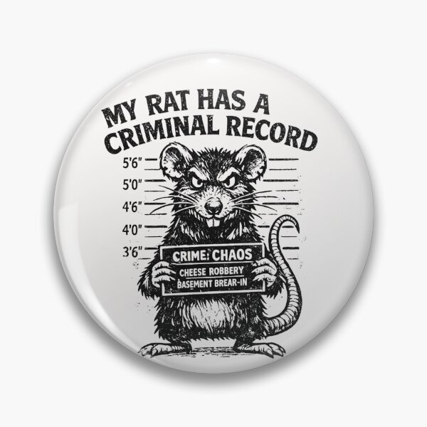 Item preview, My Rat Has A Criminal Record Pet Rat Owner Humor designed and sold by Pawsome Quotes.