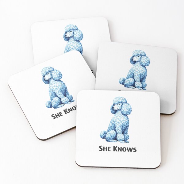 Item preview, She Knows Poodle Mom Shirt Funny Poodle Dog Mom Gift designed and sold by PawMuse Studio.