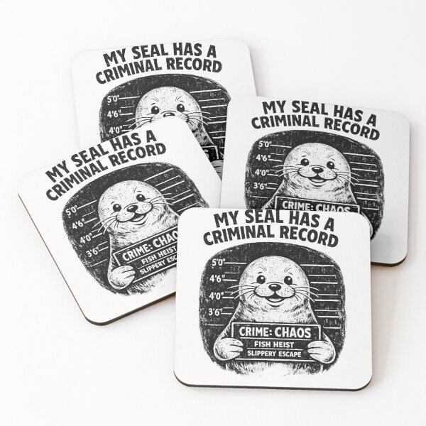 Item preview, My Seal Has A Criminal Record Funny Marine Animal Lover Humor designed and sold by Pawsome Quotes.
