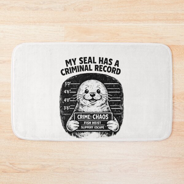 Item preview, My Seal Has A Criminal Record Funny Marine Animal Lover Humor designed and sold by Pawsome Quotes.