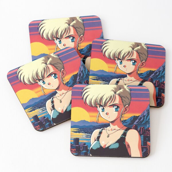 Item preview, Retro Anime Girl Short Hair Portrait designed and sold by Radnime.