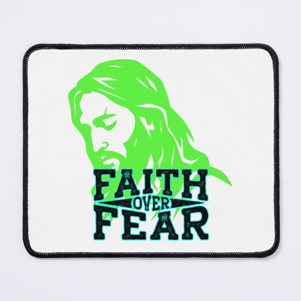 Item preview, Faith over Fear  -neon green silhouette of Jesus  designed and sold by THMKagutsuchi.