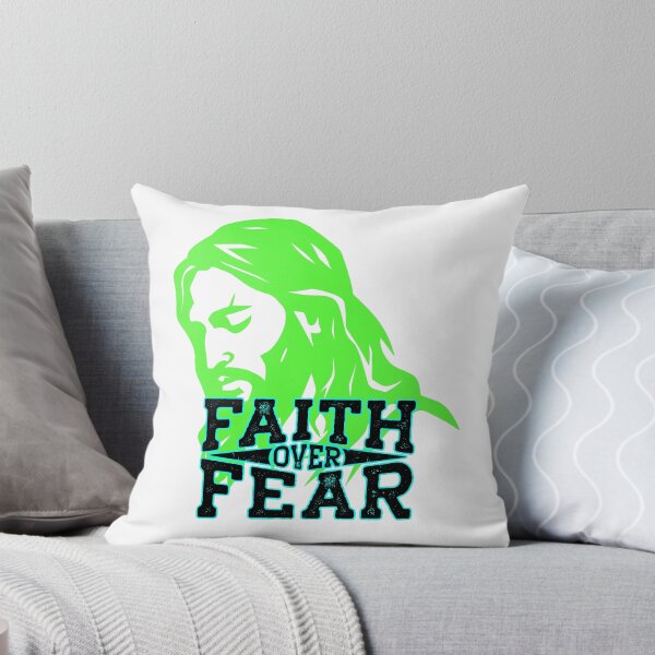 Item preview, Faith over Fear  -neon green silhouette of Jesus  designed and sold by THMKagutsuchi.