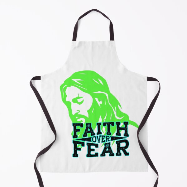 Item preview, Faith over Fear -neon green silhouette of Jesus designed and sold by THMKagutsuchi.