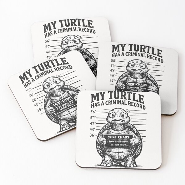 Item preview, My Turtle Has A Criminal Record Funny Turtle Pet Lover Humor Gift designed and sold by Pawsome Quotes.