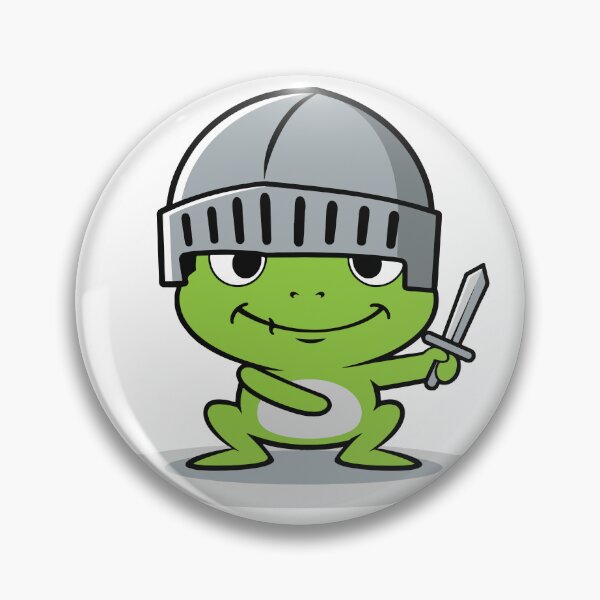 Item preview, A tiny frog pretending to be a brave knight. The humorous contrast between the small frog and the heroic pose creates a charming fantasy themed character. designed and sold by Dejbar.