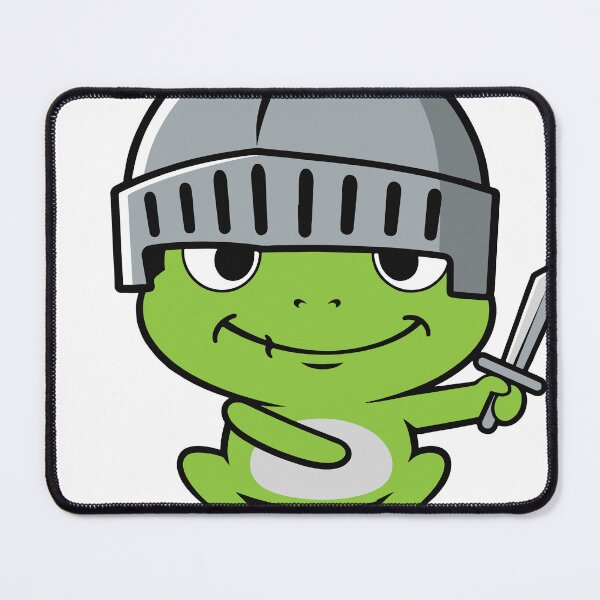 Item preview, A tiny frog pretending to be a brave knight. The humorous contrast between the small frog and the heroic pose creates a charming fantasy themed character. designed and sold by Dejbar.