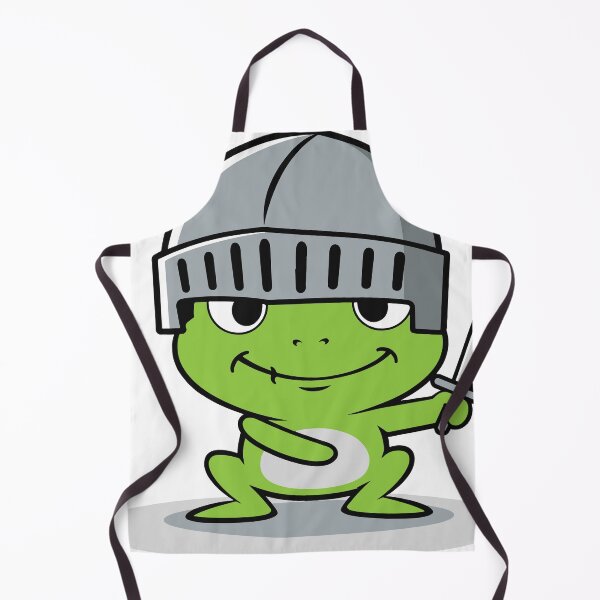 Item preview, A tiny frog pretending to be a brave knight. The humorous contrast between the small frog and the heroic pose creates a charming fantasy themed character. designed and sold by Dejbar.