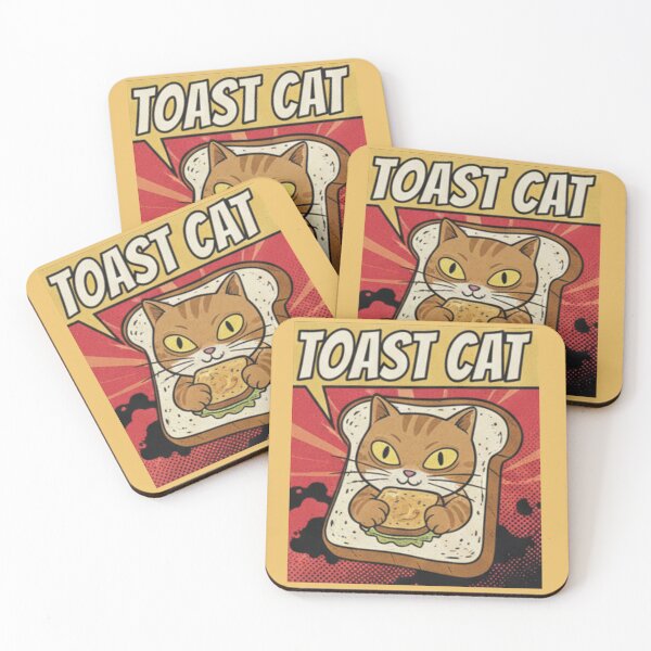 Item preview, toast cat designed and sold by Shop-Pi.