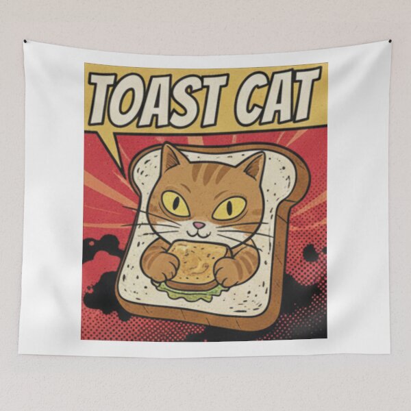 Item preview, toast cat designed and sold by Shop-Pi.