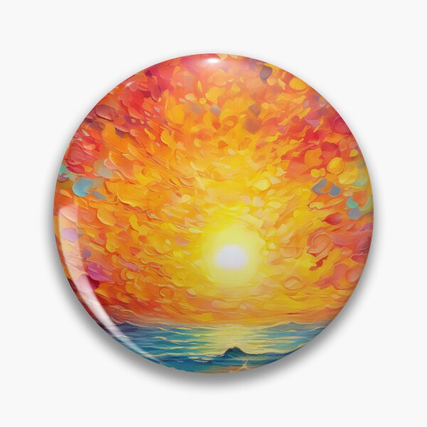 Item preview, Fantasy Dramatic Fiery Vibrant Sunset Over Ocean Waves designed and sold by DEC02.
