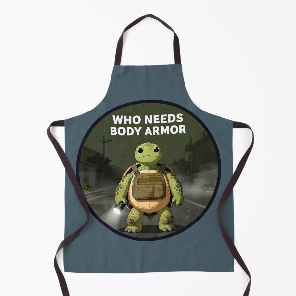 Item preview, Who Needs Body Armor Turtle – Tactical Animal Meme designed and sold by AnimalAirtistry.