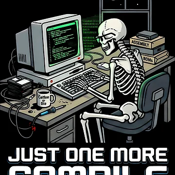 Artwork thumbnail, Just One More Compile Software Developer Coding Humor by SplashTastic