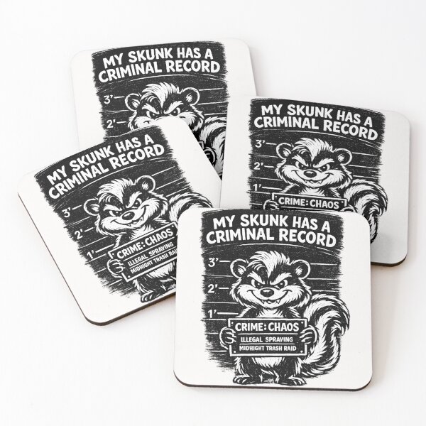 Item preview, My Skunk Has A Criminal Record Funny Skunk Owner Pet Parent Animal Humor designed and sold by Pawsome Quotes.
