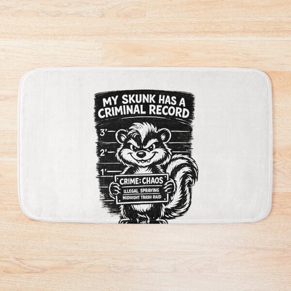 Item preview, My Skunk Has A Criminal Record Funny Skunk Owner Pet Parent Animal Humor designed and sold by Pawsome Quotes.