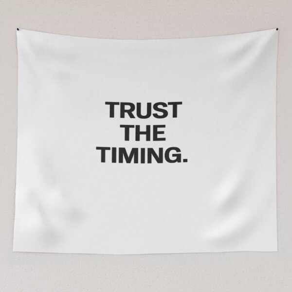 Item preview, Trust The Timing Minimalist Motivational Quote Design designed and sold by Lovestickerco.