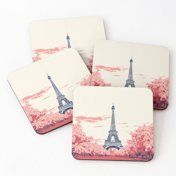 Item preview, Eiffel Tower Paris: Aesthetic illustration with cherry blossoms for France fans designed and sold by Mauswohn.