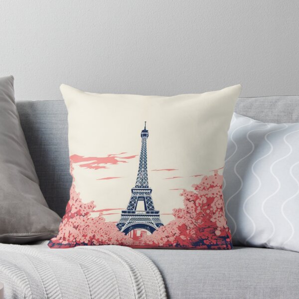 Item preview, Eiffel Tower Paris: Aesthetic illustration with cherry blossoms for France fans designed and sold by Mauswohn.