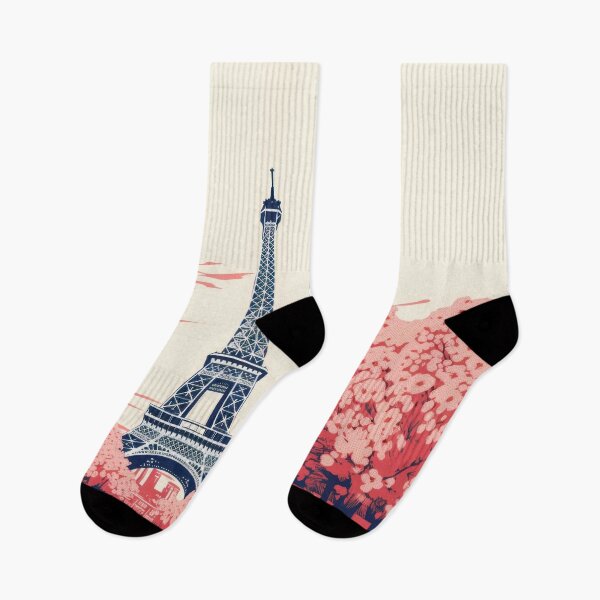 Item preview, Eiffel Tower Paris: Aesthetic illustration with cherry blossoms for France fans designed and sold by Mauswohn.