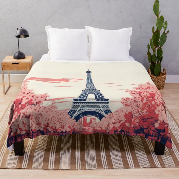 Item preview, Eiffel Tower Paris: Aesthetic illustration with cherry blossoms for France fans designed and sold by Mauswohn.