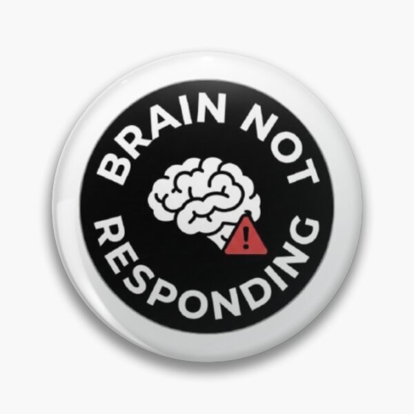 Item preview, Brain Not Responding Sticker – Funny Tech Burnout Humor – Minimal Brain Error Design designed and sold by Vegasstickers.