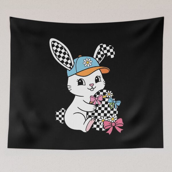 Item preview, Cute Easter Bunny Checkered Egg designed and sold by KroghDs.