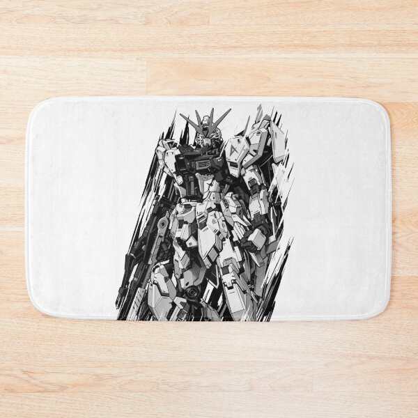 Item preview, black white RX-93 ν Gundam digital imaging illustration vector digital art designed and sold by sabartgunpla.