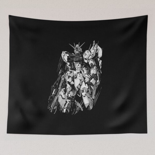 Item preview, black white RX-93 ν Gundam digital imaging illustration vector digital art designed and sold by sabartgunpla.
