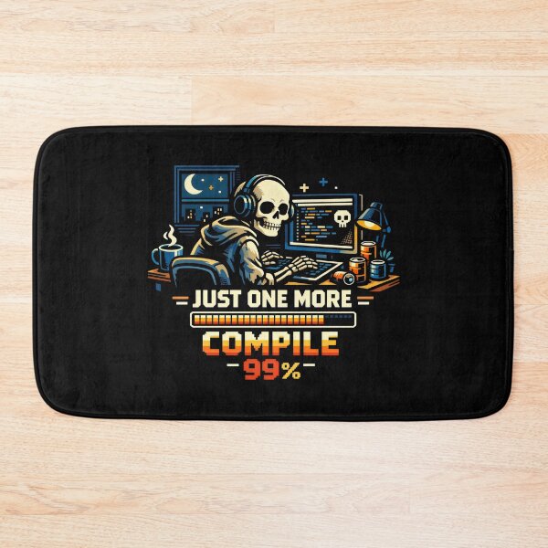 Item preview, Just One More Compile 99 Percent Computer Engineering Gamer Aesthetic designed and sold by SplashTastic.