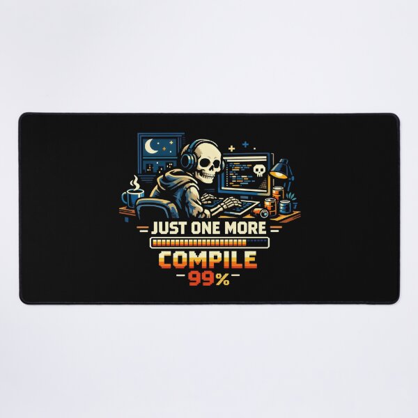 Item preview, Just One More Compile 99 Percent Computer Engineering Gamer Aesthetic designed and sold by SplashTastic.