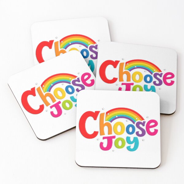 Item preview, Vibrant Choose Joy Rainbow and Stars Typography designed and sold by Fábulas y Enseñanzas.