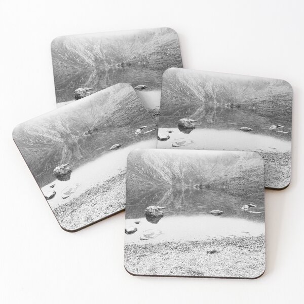 Item preview, Misty Mountain Lake – Black and White Landscape designed and sold by Clauando.