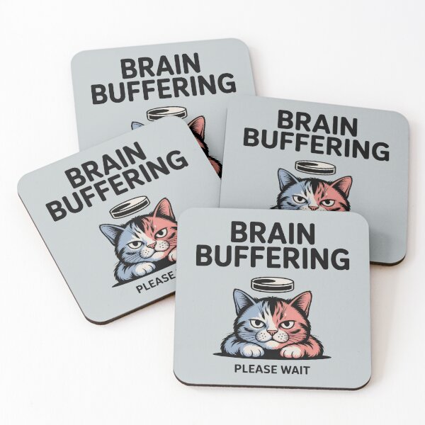 Item preview, Brain Buffering Please Wait Relatable Humor Mental Health designed and sold by SplashTastic.