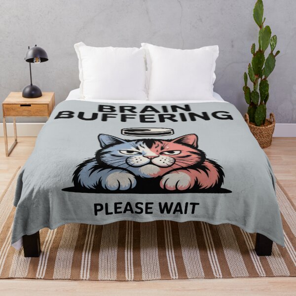 Item preview, Brain Buffering Please Wait Relatable Humor Mental Health designed and sold by SplashTastic.