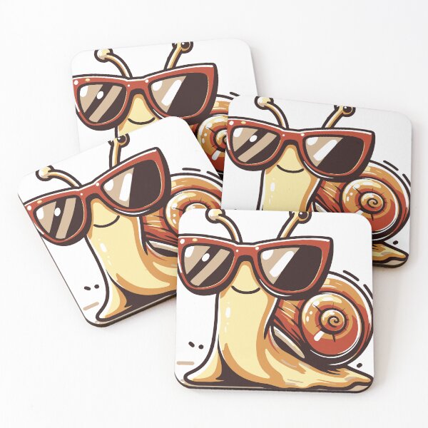 Item preview, A cool snail wearing sunglasses while slowly moving forward. The design humorously celebrates slow living and relaxed personalities.1 designed and sold by Dejbar.