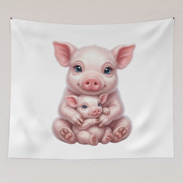 Item preview, Tenderness on the Farm: A Duo of Pigs designed and sold by CHRIST5000.