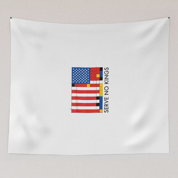 Item preview, No Kings In America Art Modern Abstract Flag designed and sold by Le7yaStore.