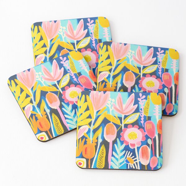 Item preview, Colorful Groovy Flower Meadow  designed and sold by artsandsoul.