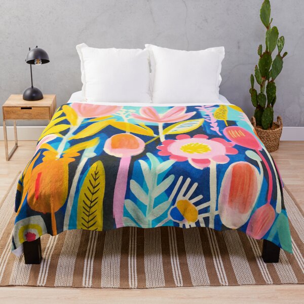 Item preview, Colorful Groovy Flower Meadow  designed and sold by artsandsoul.