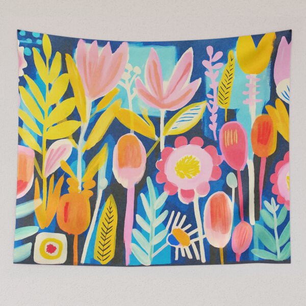 Item preview, Colorful Groovy Flower Meadow  designed and sold by artsandsoul.