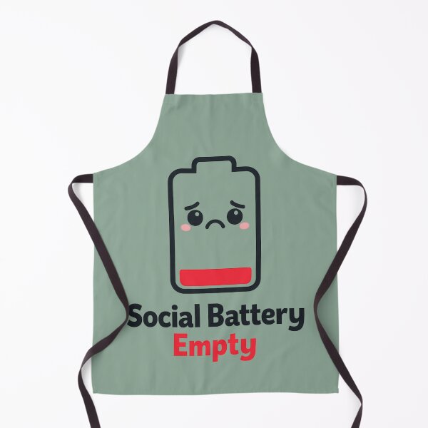 Item preview, Social Battery Empty | Cute Sad Battery Icon Introvert Meme designed and sold by PopCulturePixel.