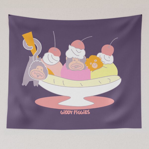 Item preview, Giddy Piggies Banana Split (Punch the monkey) designed and sold by Giddy Piggies.