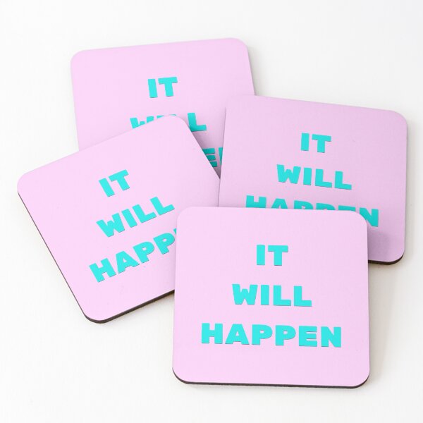 Item preview, “It Will Happen” in Baby Pink & Aqua designed and sold by Ink & Print Store .