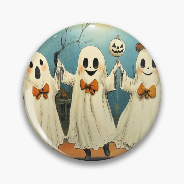 Item preview, Vintage Style Halloween Ghosts with Bowties Trick or Treating designed and sold by TheBohemianLark.