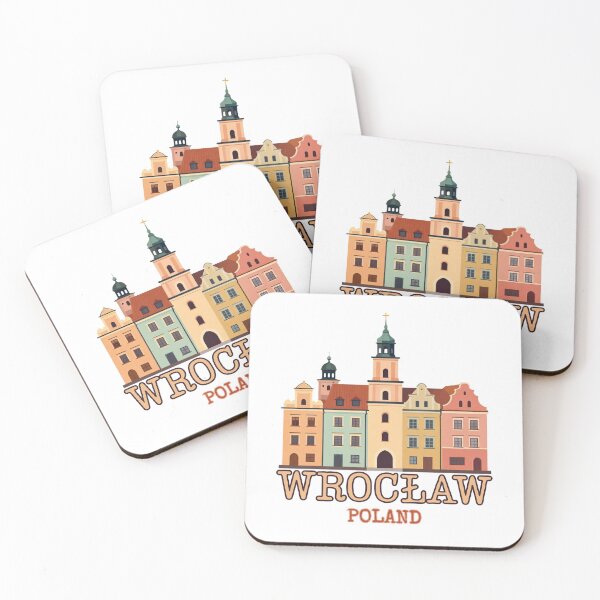 Item preview, Wrocław Poland Minimalist Skyline – Travel Sticker / Magnet Style Vector Illustration designed and sold by shlepyart.