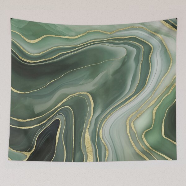 Item preview, Luxury Marble Reverie Jade Green designed and sold by artsandsoul.