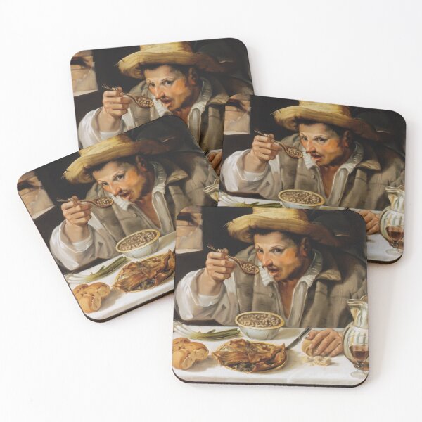 Item preview, The Bean Eater by Annibale Carracci Baroque Painting designed and sold by TheSoulOfArt.