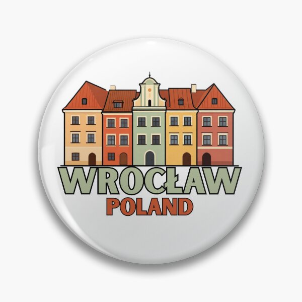 Item preview, Wrocław Poland Travel Magnet Style Vector Illustration designed and sold by shlepyart.