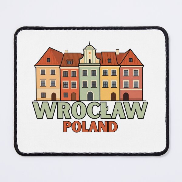 Item preview, Wrocław Poland Travel Magnet Style Vector Illustration designed and sold by shlepyart.